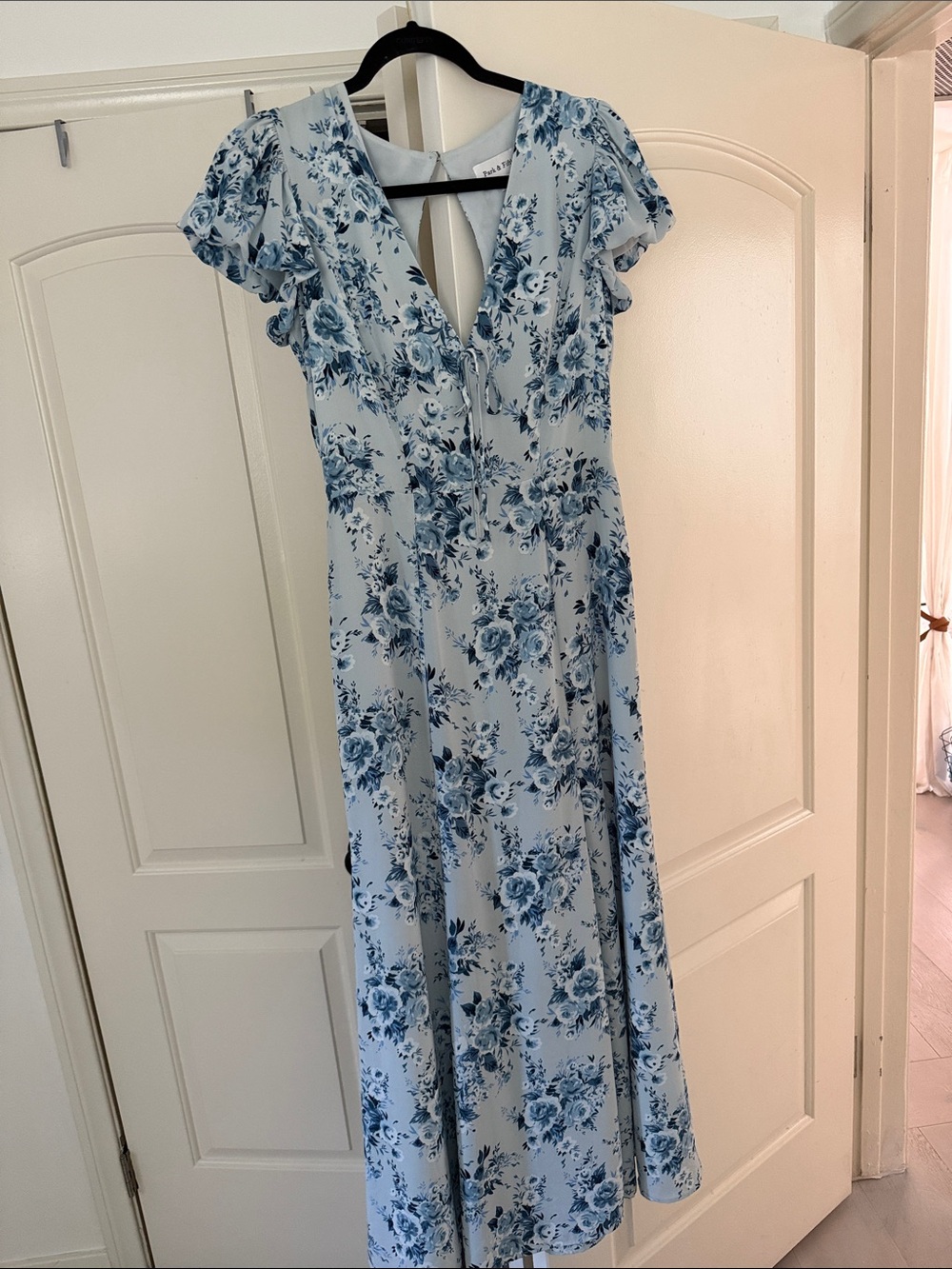 Park & Fifth Light Blue Floral Maxi Dress